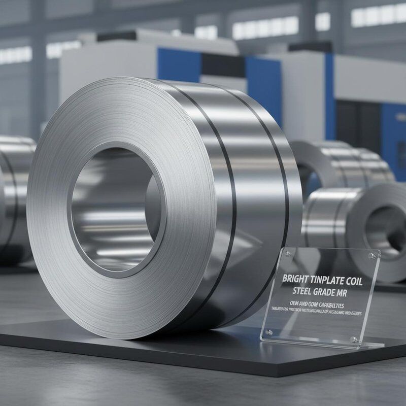 Nhìn sáng Tinplate Coil Steel Grade MR OEM Và ODM Khả năng phù hợp với công nghiệp chế biến kim loại và đóng gói chính xác