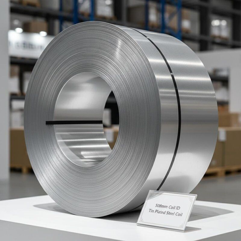 Cuộn thép mạ thiếc đường kính trong 508mm mang lại lớp mạ thiếc tuyệt vời để tăng cường độ bền và chống ăn mòn