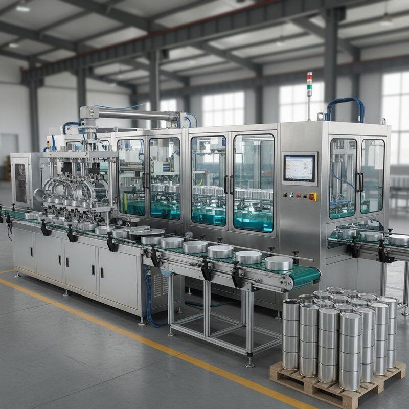 Electrolytic Plating Automatic Tin Can Making Machine Supporting Making Metal Packaging Workflows in Industrial Settings