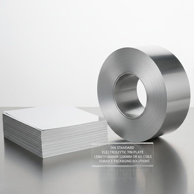 DIN Standard Electrolytic Tin Plate Food Packaging Length 600mm 1200mm Or As Coils Ideal For Durable Packaging Solutions