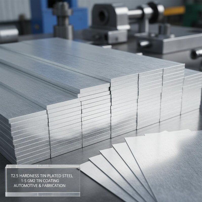 Tấm thép mạ thiếc độ cứng T2.5 Cung cấp trọng lượng mạ thiếc từ 1 đến 5 Gm2 Hoàn hảo cho các bộ phận ô tô và Chế tạo kim loại bền