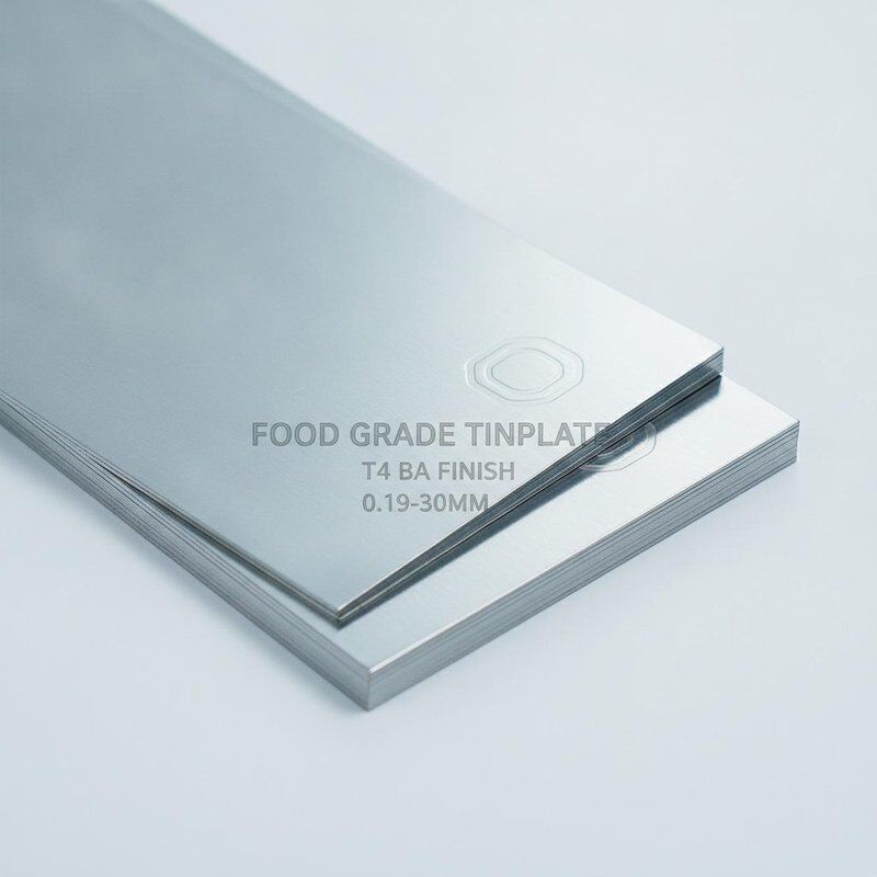 Tấm thiếc điện phân cấp thực phẩm T4 Temper BA Hoàn thiện để dễ mở Có thể dập cuối 0,19mm-0,30mm