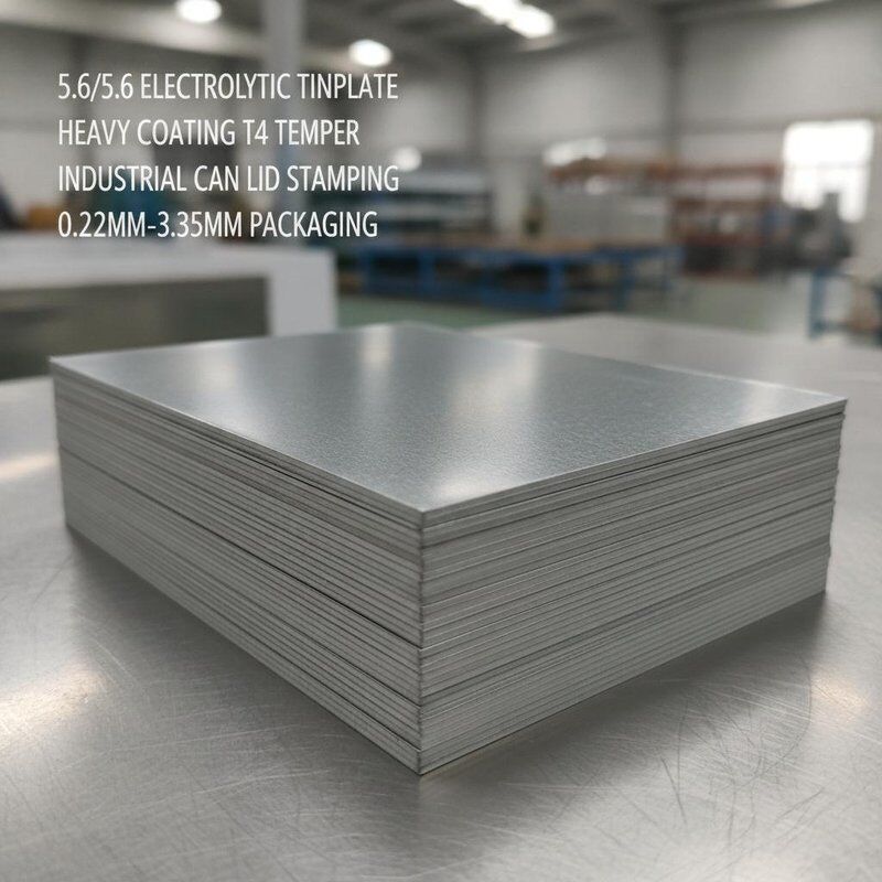 5.6/5.6 Tấm mạ thiếc điện phân Tấm cường lực T4 dùng cho dập nắp hộp công nghiệp Bao bì 0,22mm-0,35mm